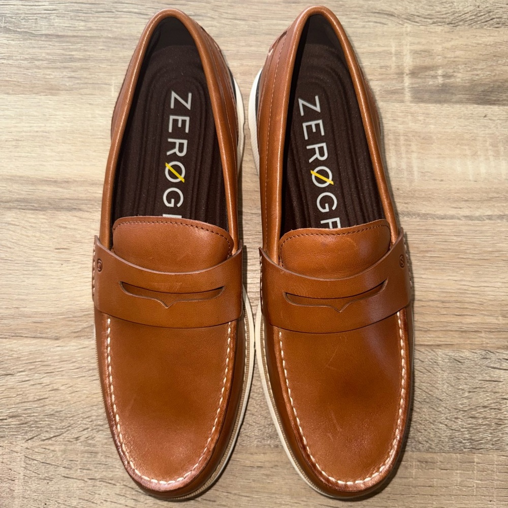 Cole Haan ZERØGRAND Brown Leather Loafers